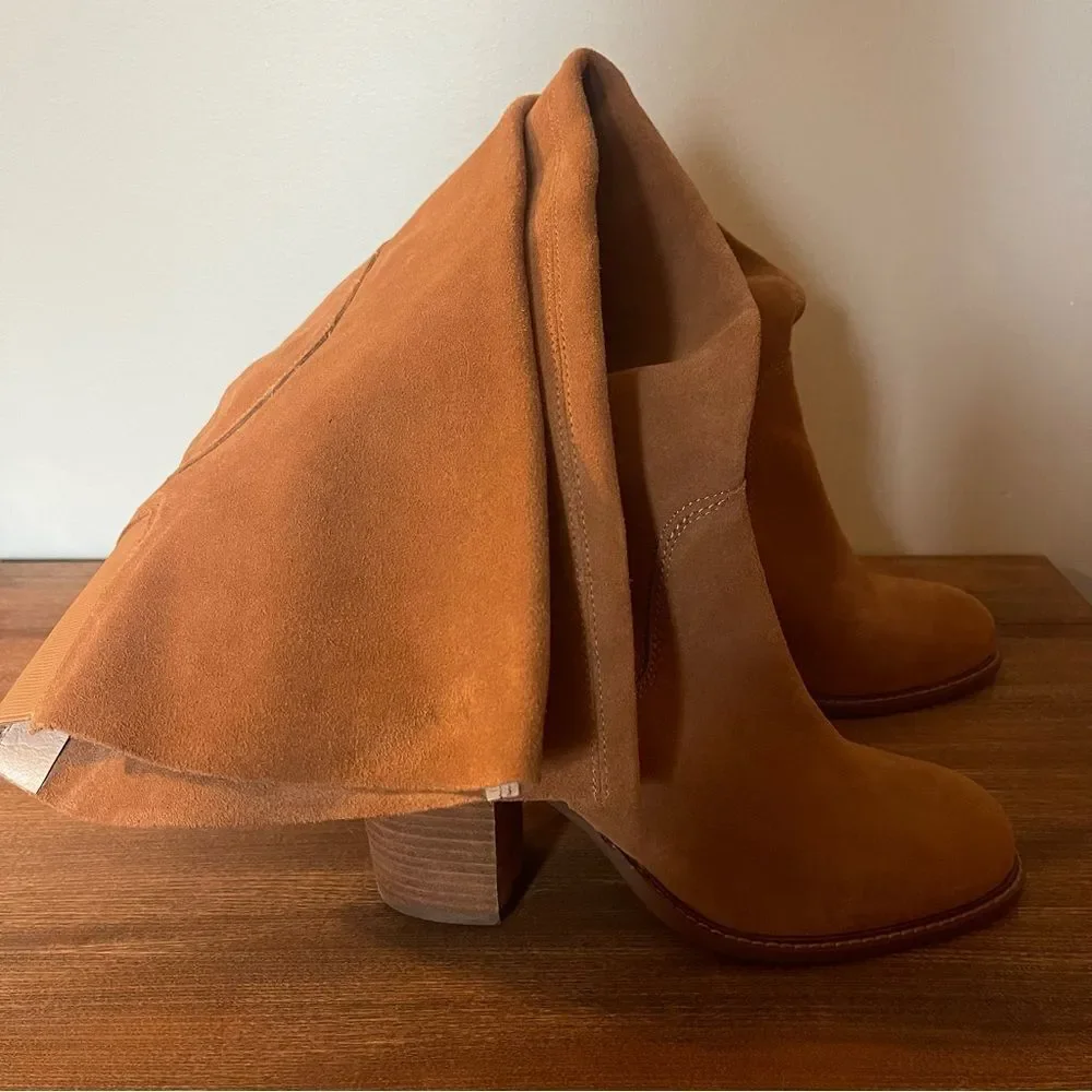 Kelsey Dagger Brooklyn Tan Suede Over the Knee Boots Sz 8.5 Fall Western Chic